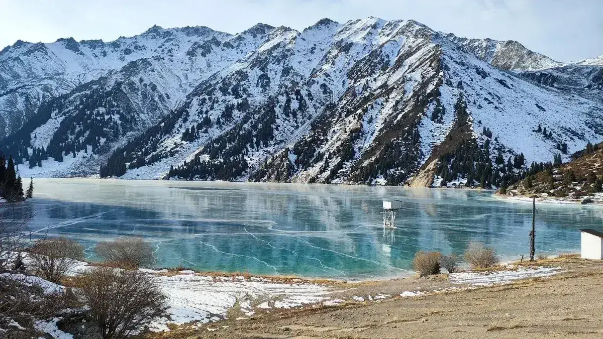 Big Almaty Lake in winter