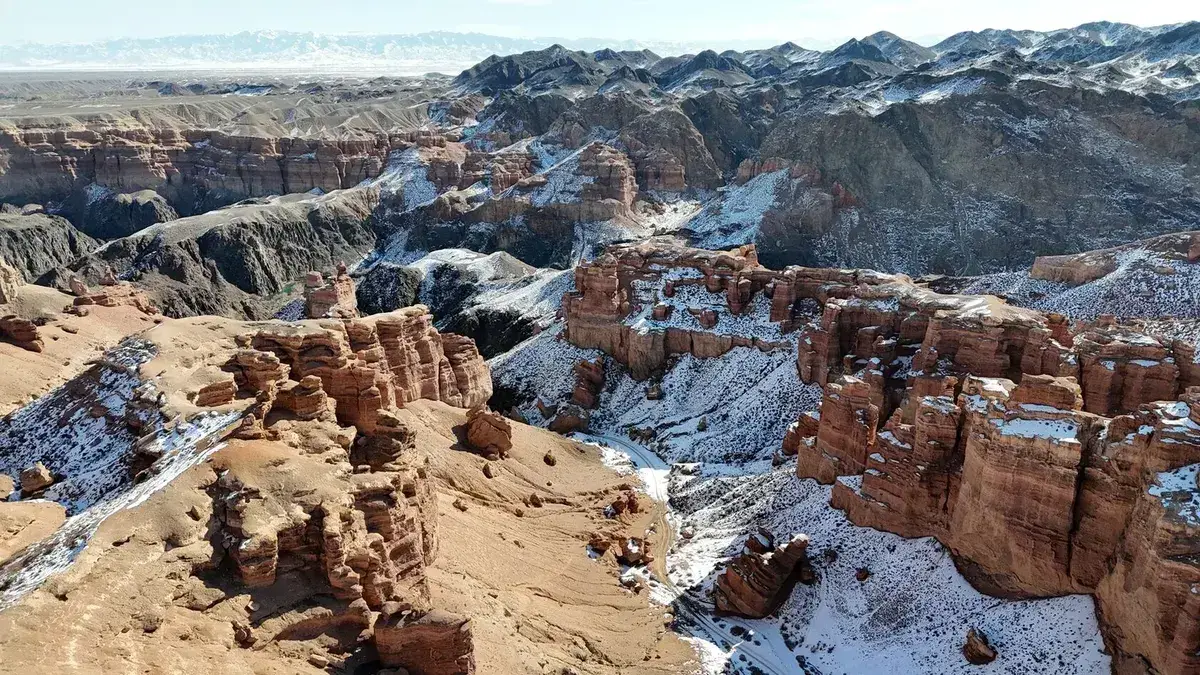 Charyn Canyon in winter