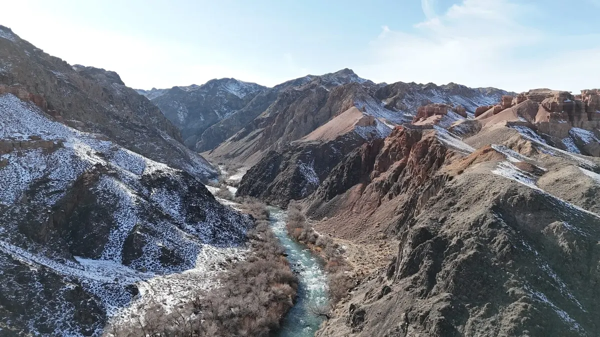 Charyn Canyon in winter