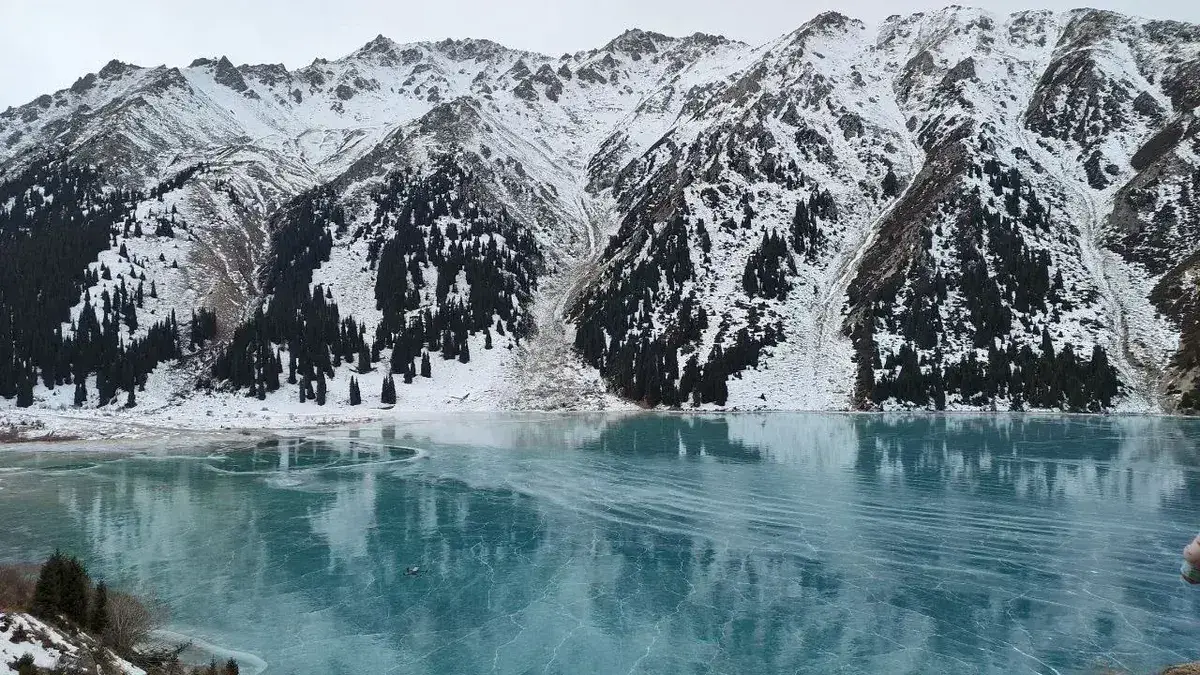 Frozen Big Almaty Lake